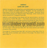 Adeva: Love Or Lust: Cassette: Promo