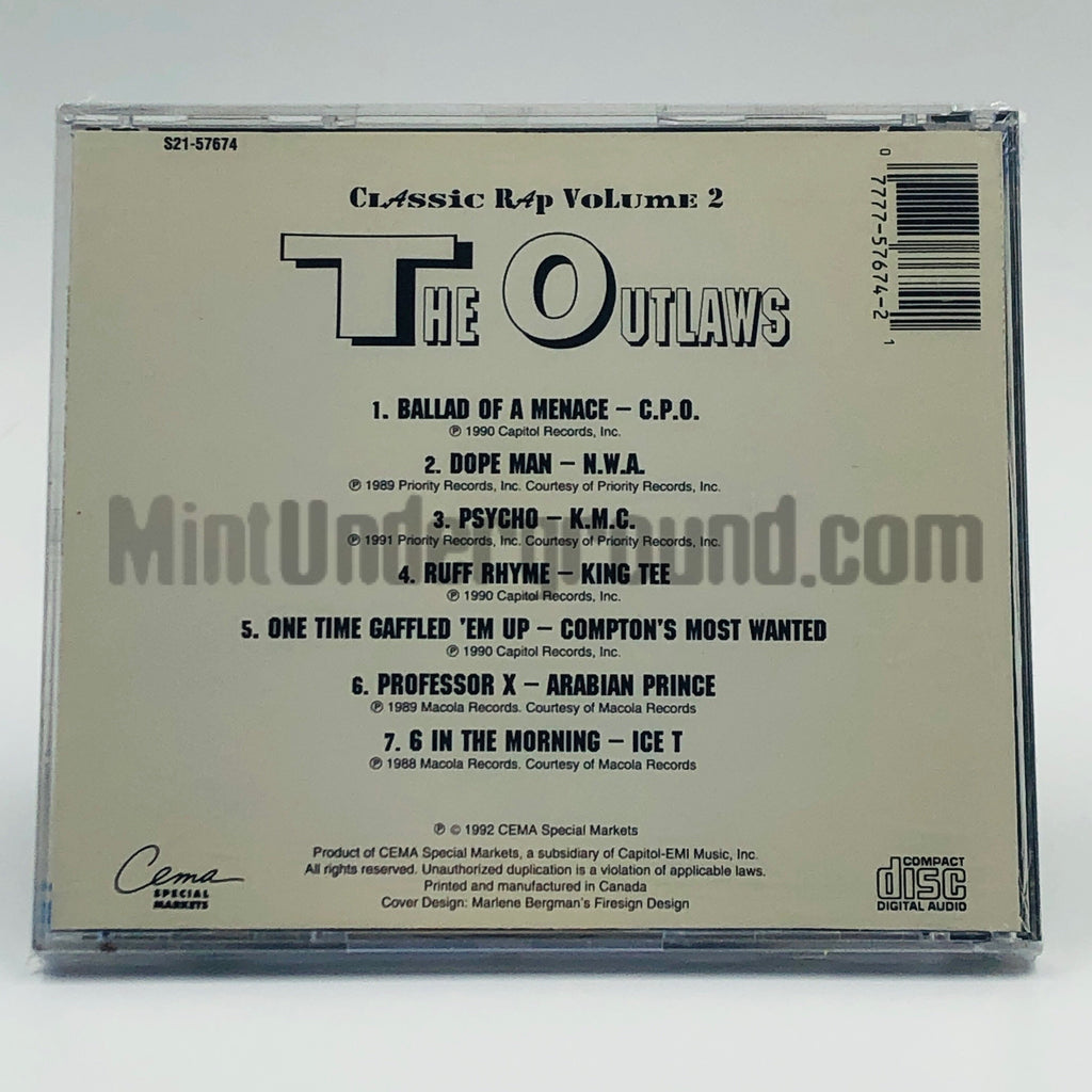 Various Artists: Classic Rap Vol. 2: The Outlaws: CD Various Artists: Classic Rap Vol. 2: The Outlaws: CD