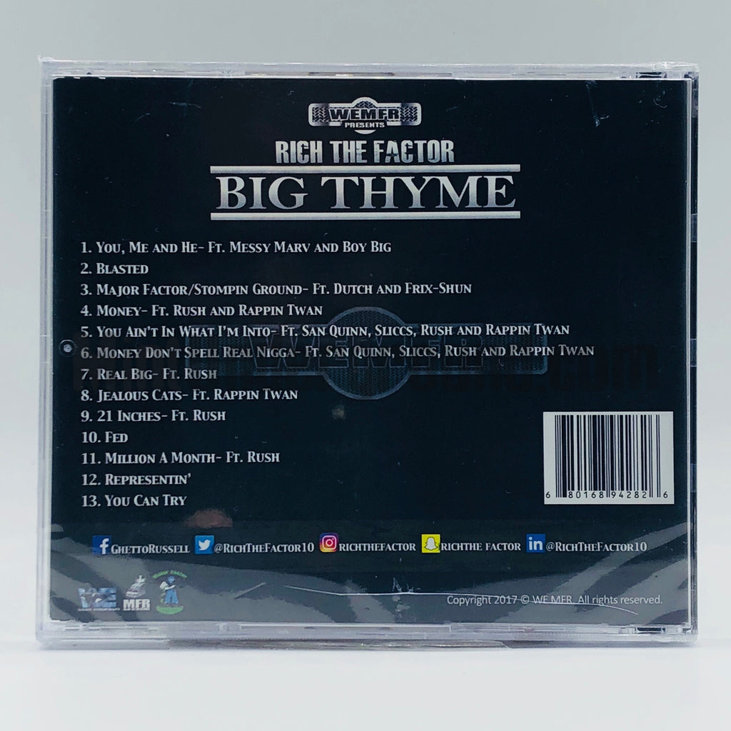 Rich The Factor: Big Thyme: CD Rich The Factor: Big Thyme: CD