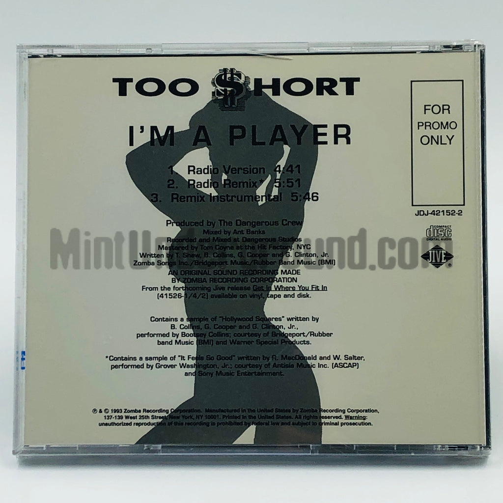 Too $hort / I'm a Player テープ&CDS G Rap I'm a Player [Single] by Too $hort (Cassette, Sep-1993, Jive