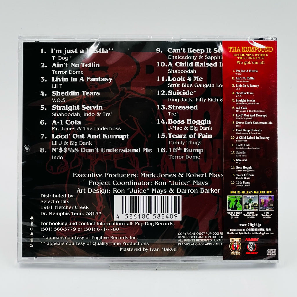 G-Rap THA KOMPOUND 難アリ Tha Kompound: Recognize Where The Funk Lyes: We Got'em All: CD