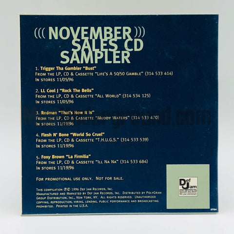 Various Artists: Def Jam Records: November Sales CD Sampler 1996: CD