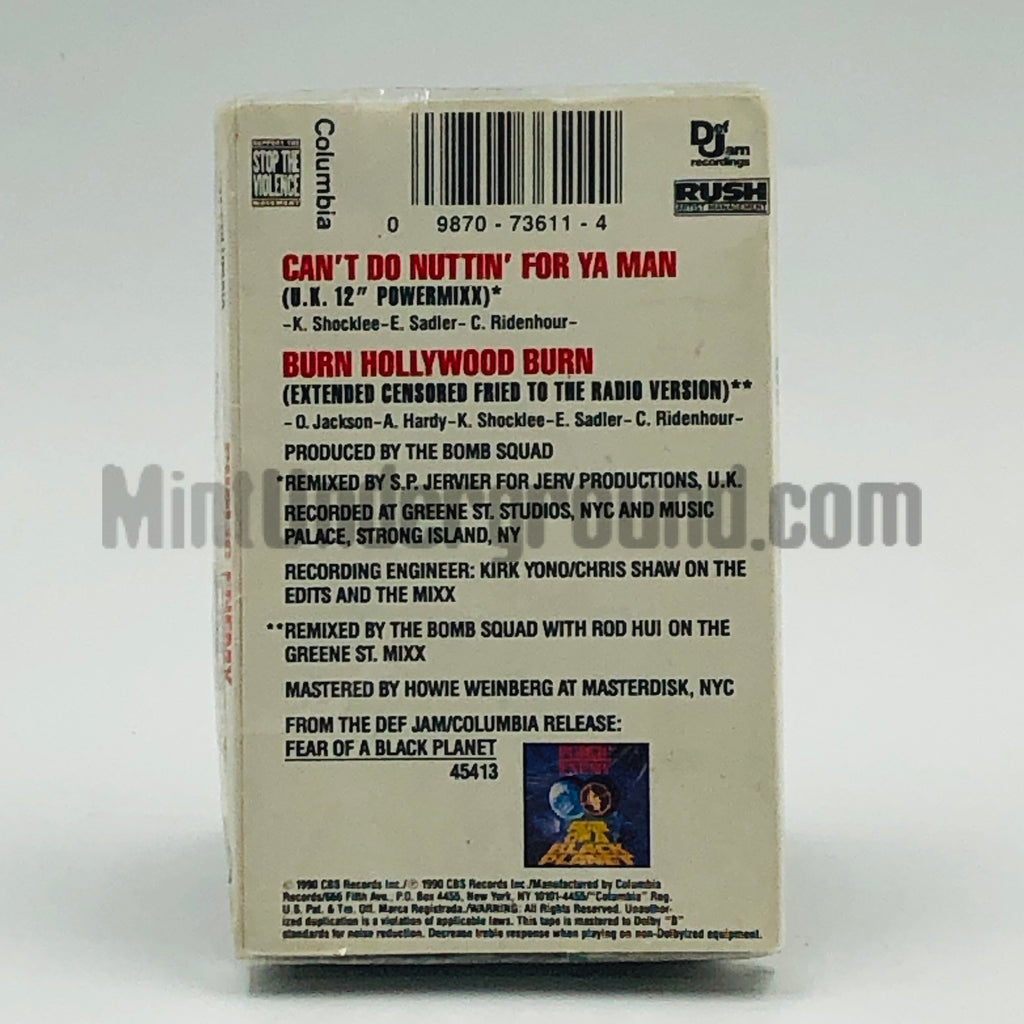 Public Enemy: Can't Do Nuttin' For Ya Man/Burn Hollywood Burn: Cassette Single Public Enemy: Can't Do Nuttin' For Ya Man/Burn Hollywood Burn: Cassette Single