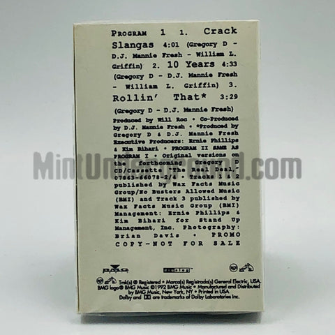 Gregory D & DJ Mannie Fresh: Sampler (Crack Slangas, 10 Years & Rollin' That): Cassette Single: Promo