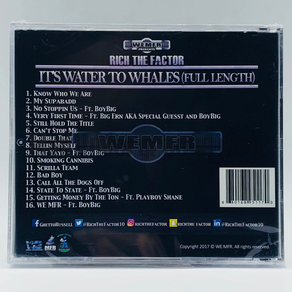 Rich The Factor: It's Water To Whales (Full Length): CD Rich The Factor: It's Water To Whales (Full Length): CD