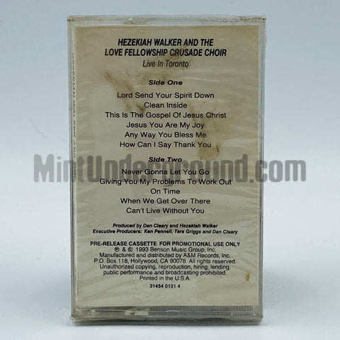 Hezekiah Walker And The Love Fellowship Crusade Choir: Live In Toronto: Cassette