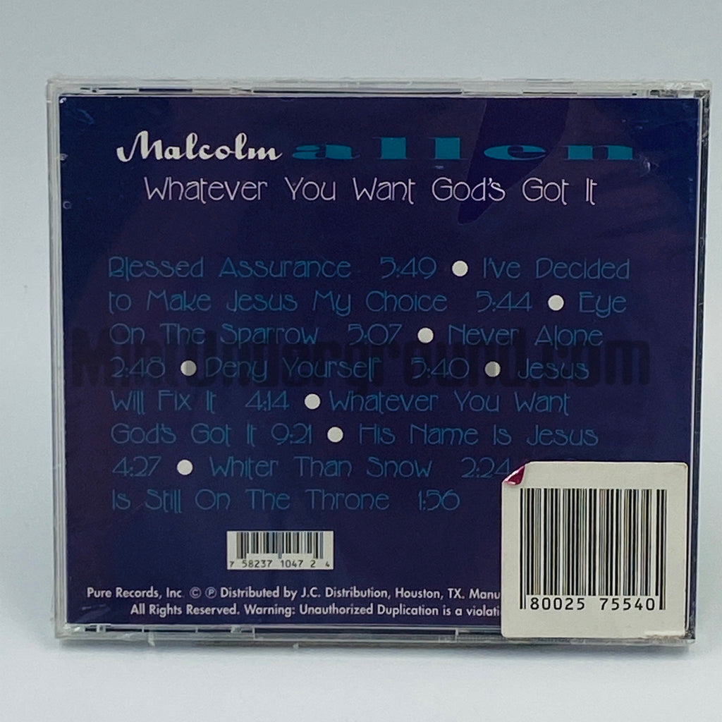 Malcolm Allen: Whatever You Want God's Got It: CD Malcolm Allen: Whatever You Want God's Got It: CD