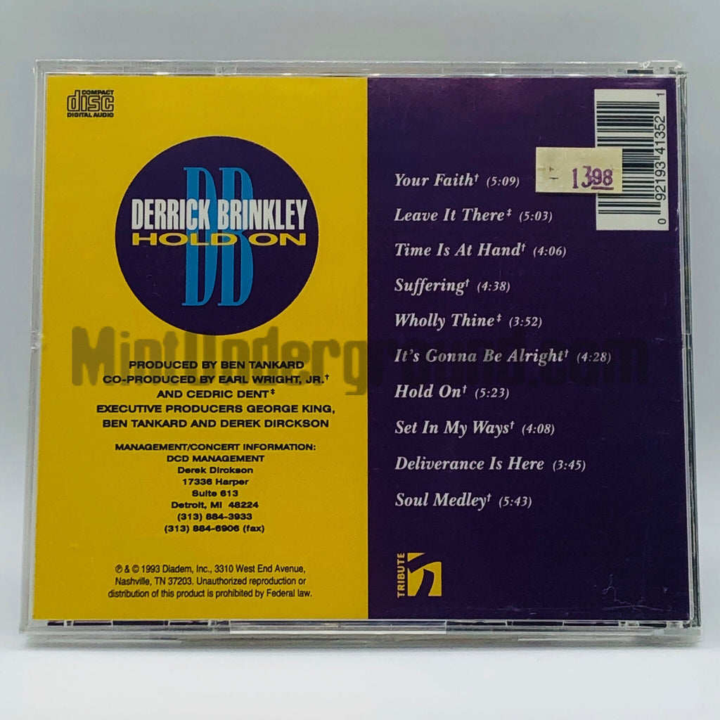 Derrick Brinkley: Hold On: CD Derrick Brinkley: Hold On: CD