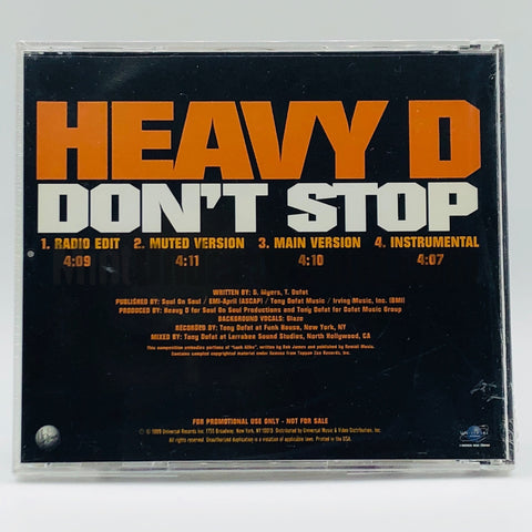 Heavy D: Don't Stop: CD Single