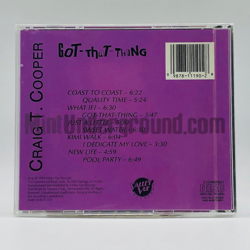 Craig T. Cooper: Got That Thing: CD Craig T. Cooper: Got That Thing: CD