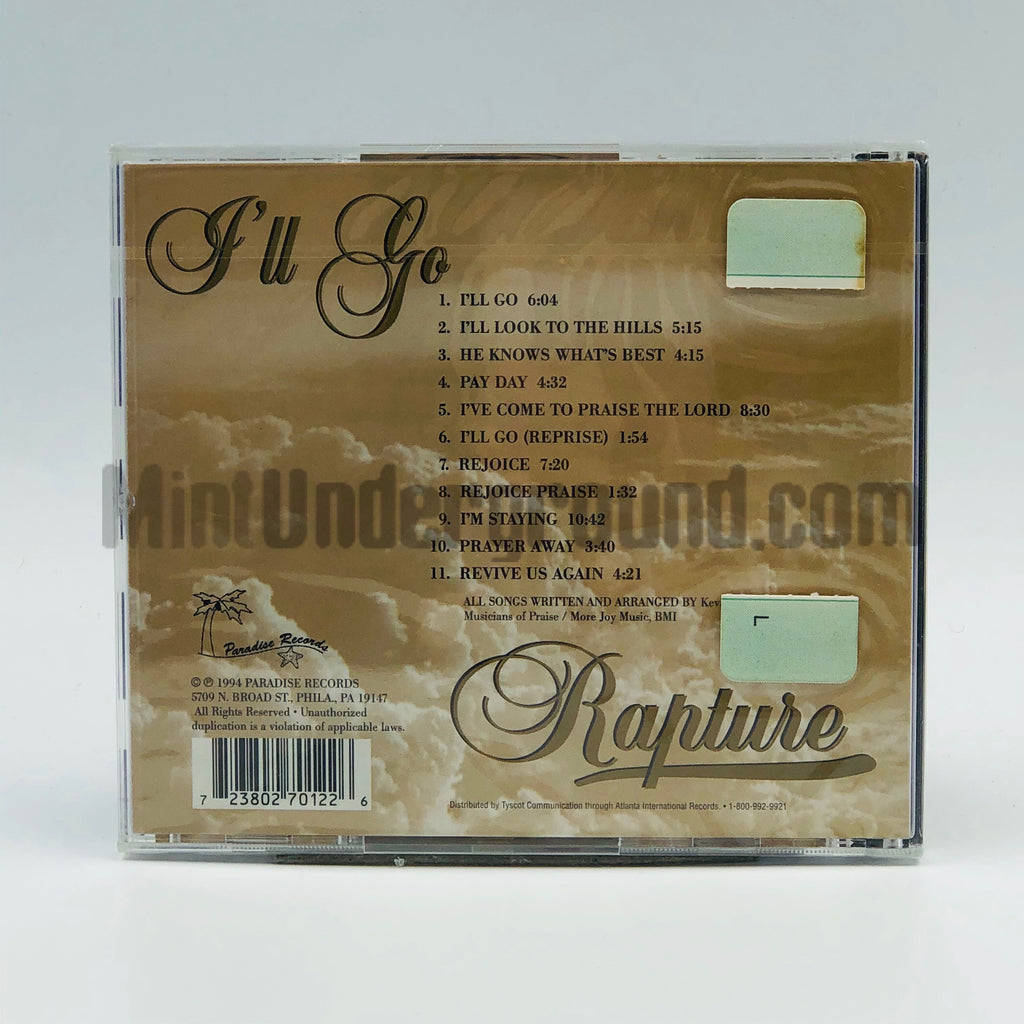 Rapture: I'll Go: CD Rapture: I'll Go: CD