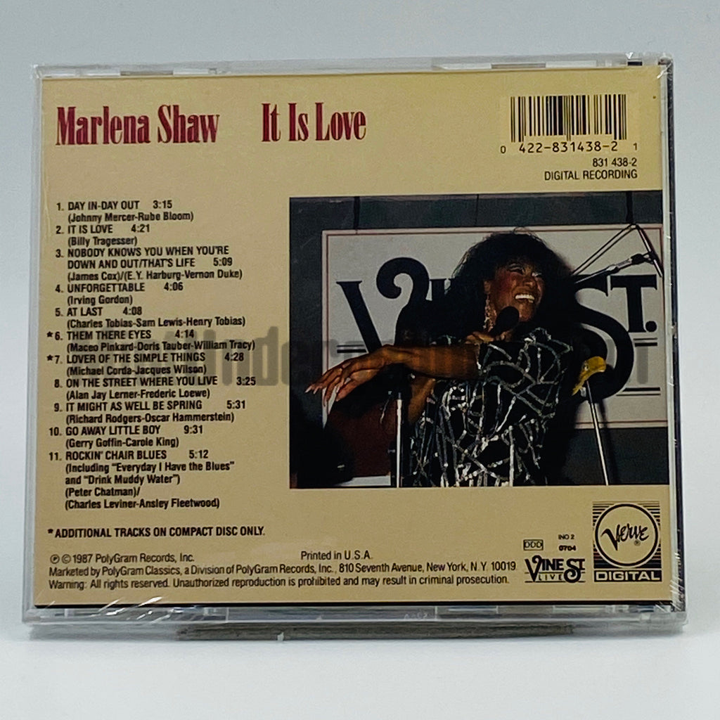 Marlena Shaw: It Is Love: CD Marlena Shaw: It Is Love: CD