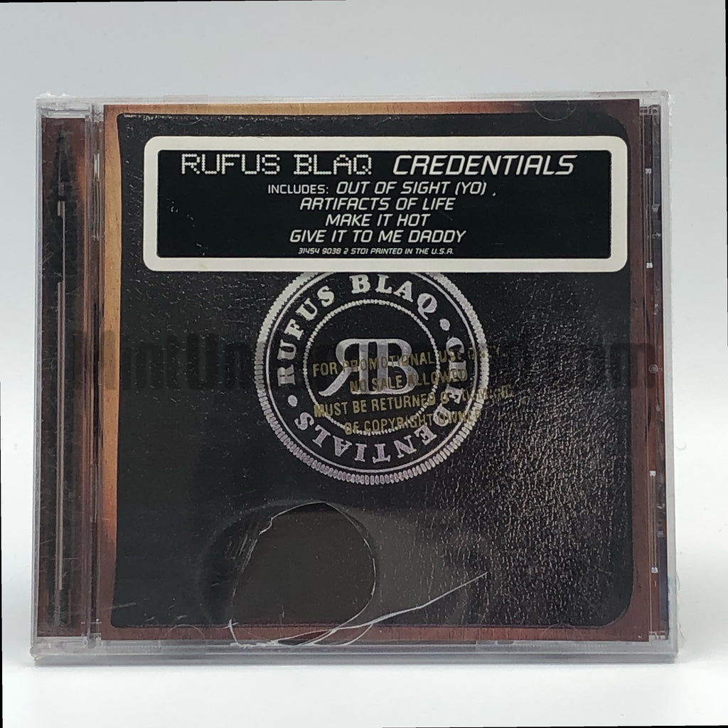 Rufus Blaq: Credentials: CD Rufus Blaq: Credentials: CD