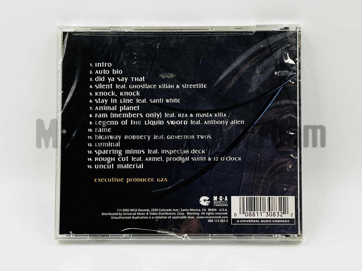 GZA/The Genius – Legend Of The Liquid Sword CD, back cover