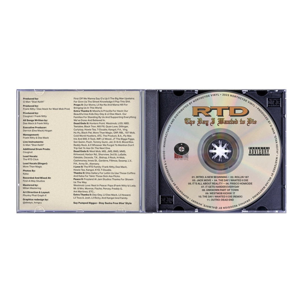 R.T.D./RTD (Ruthless Til Death) – The Day I Wanted To Die CD, back cover