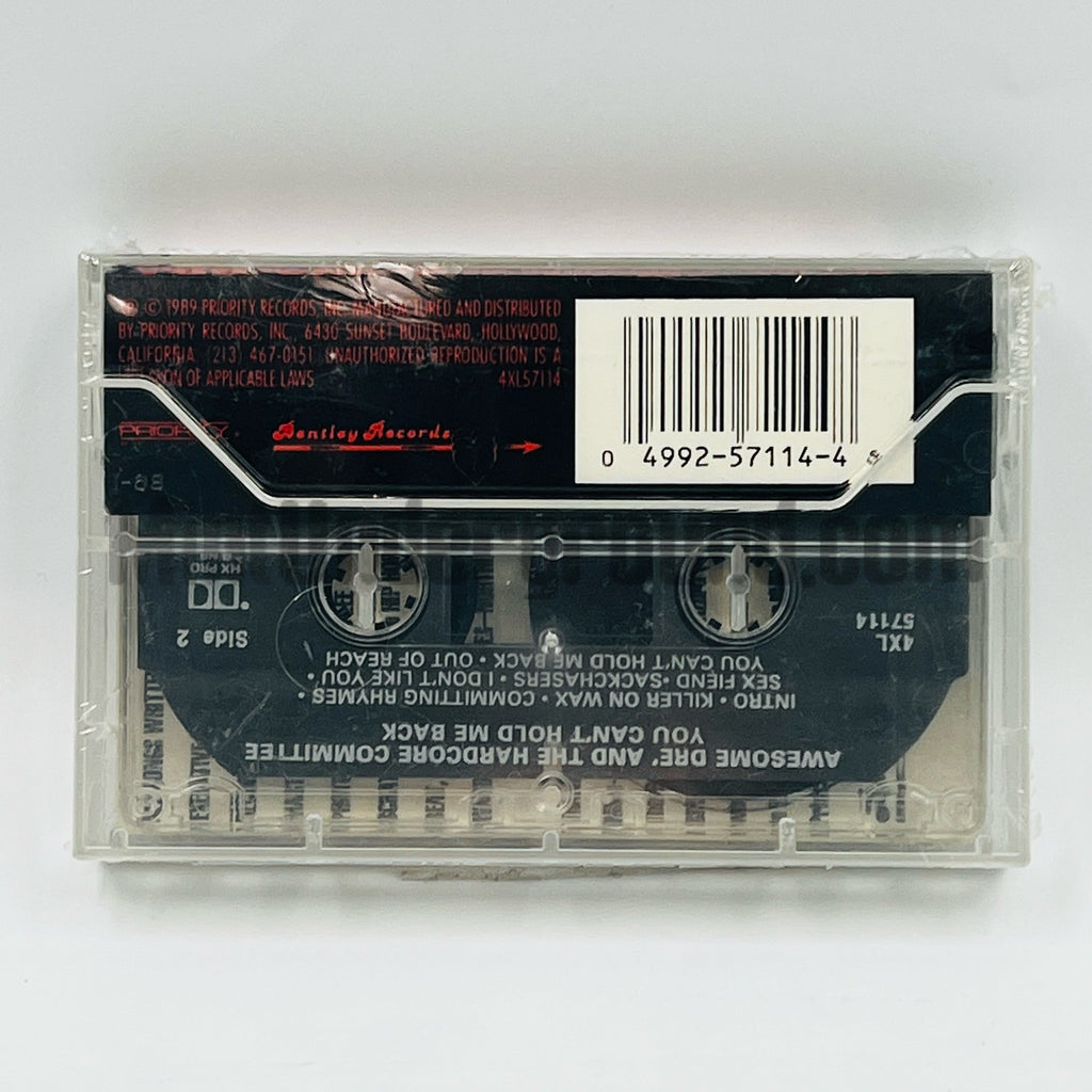 Awesome Dre and The Hardcore Committee – You Can't Hold Me Back Cassette, back cover