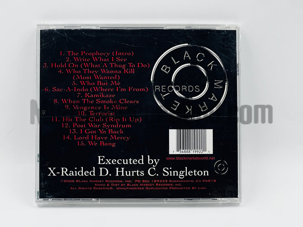 X-Raided – Vengence Is Mine CD, back cover