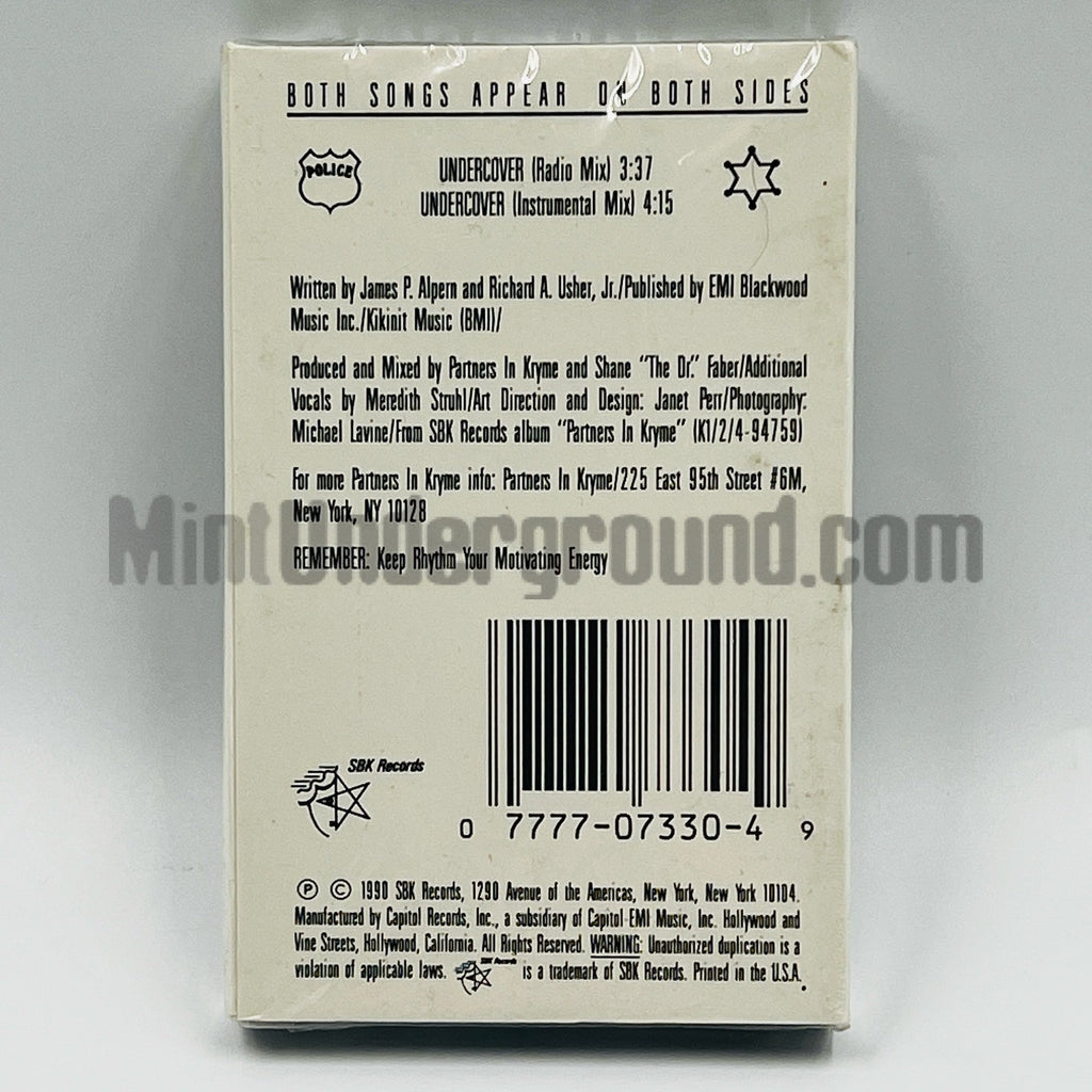 Partners In Kryme – Undercover Cassette Single, back cover