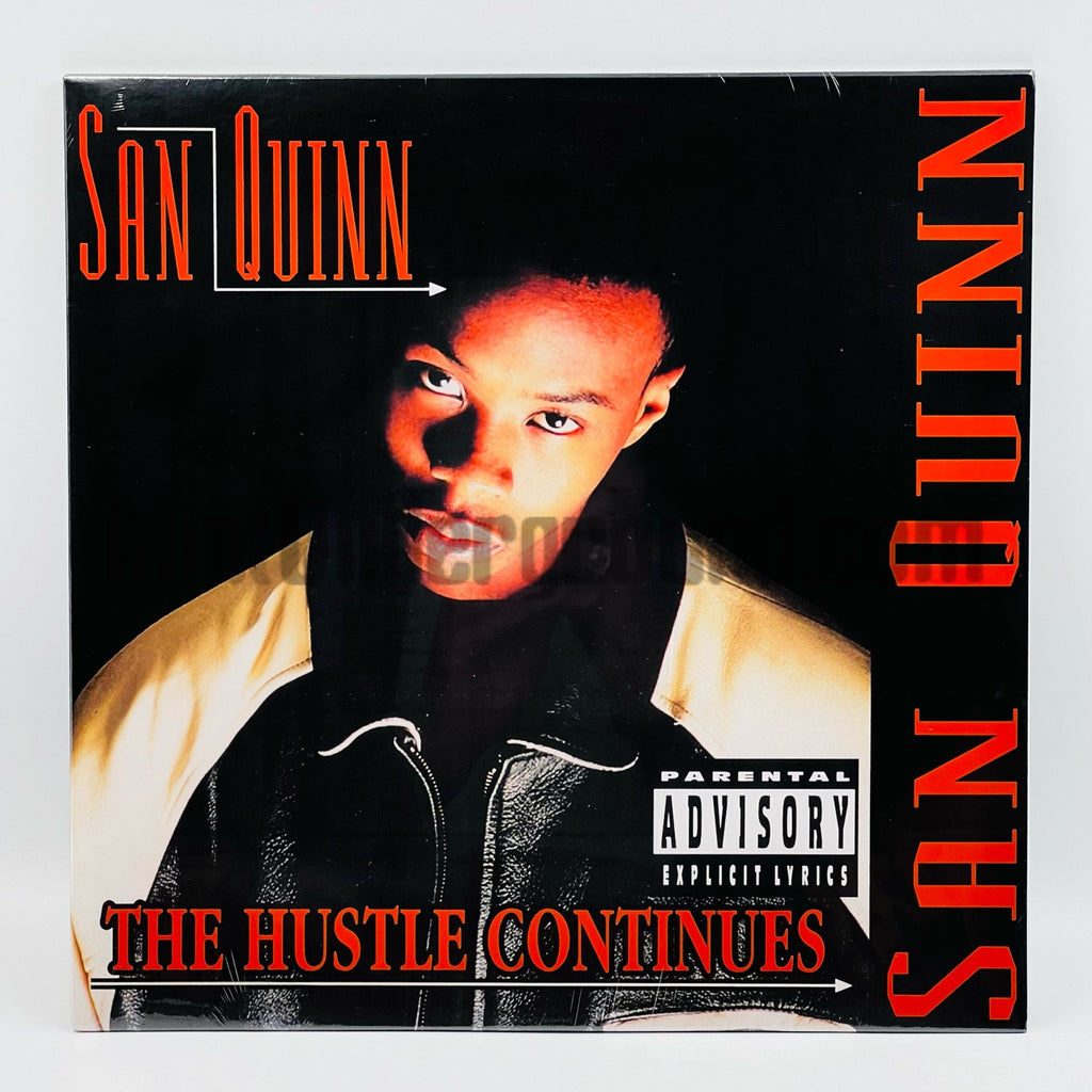 San Quinn – The Hustle Continues Vinyl, front cover