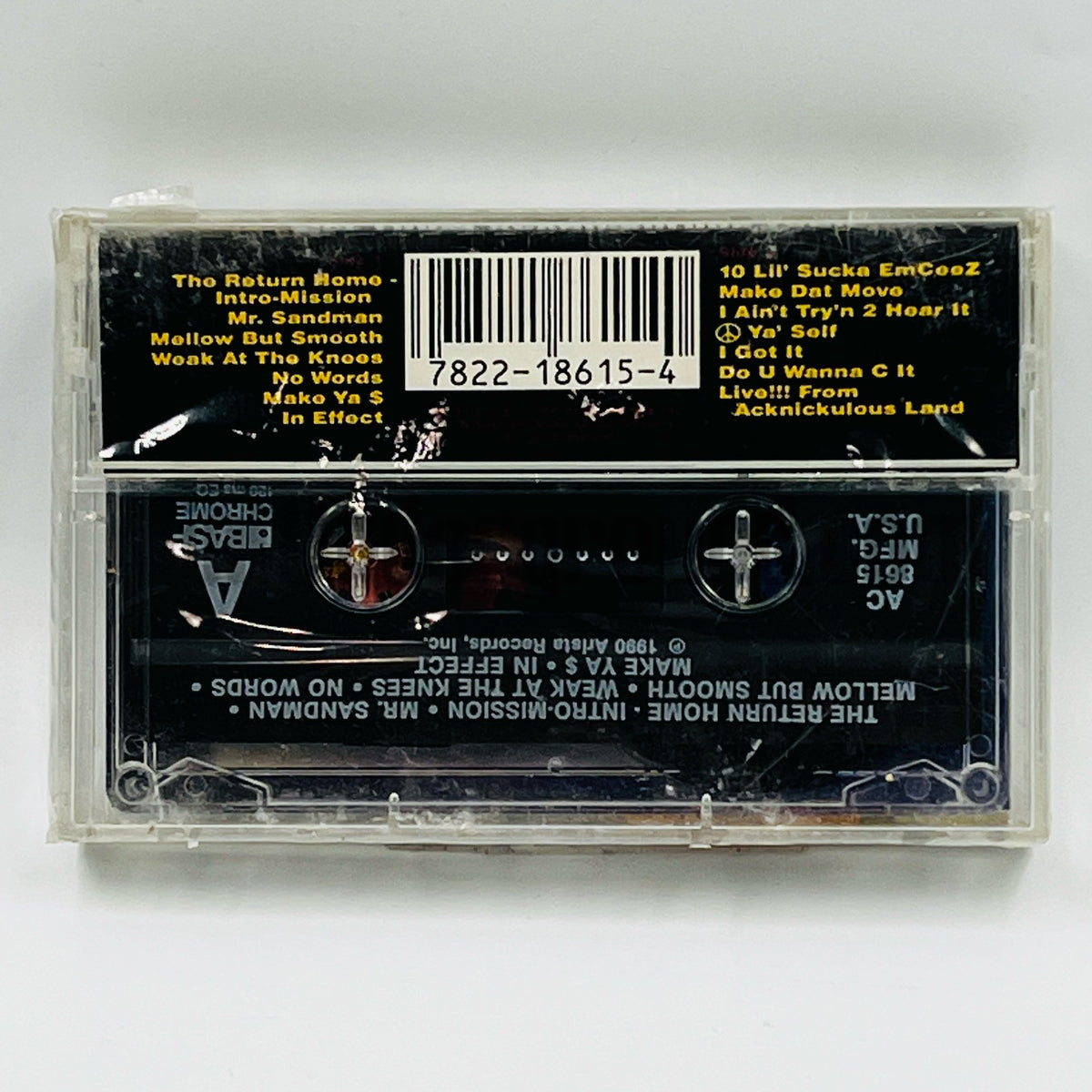 Three Times Dope – Live From Acknickulous Land Cassette, back cover