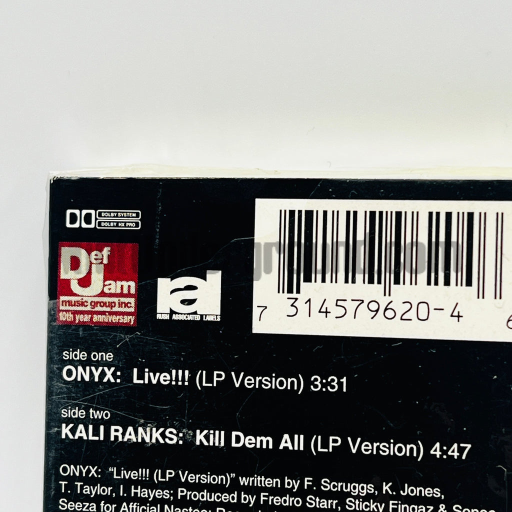 Onyx/Kali Ranks – Live!!!/Kill Dem All Cassette Single, additional photo 1