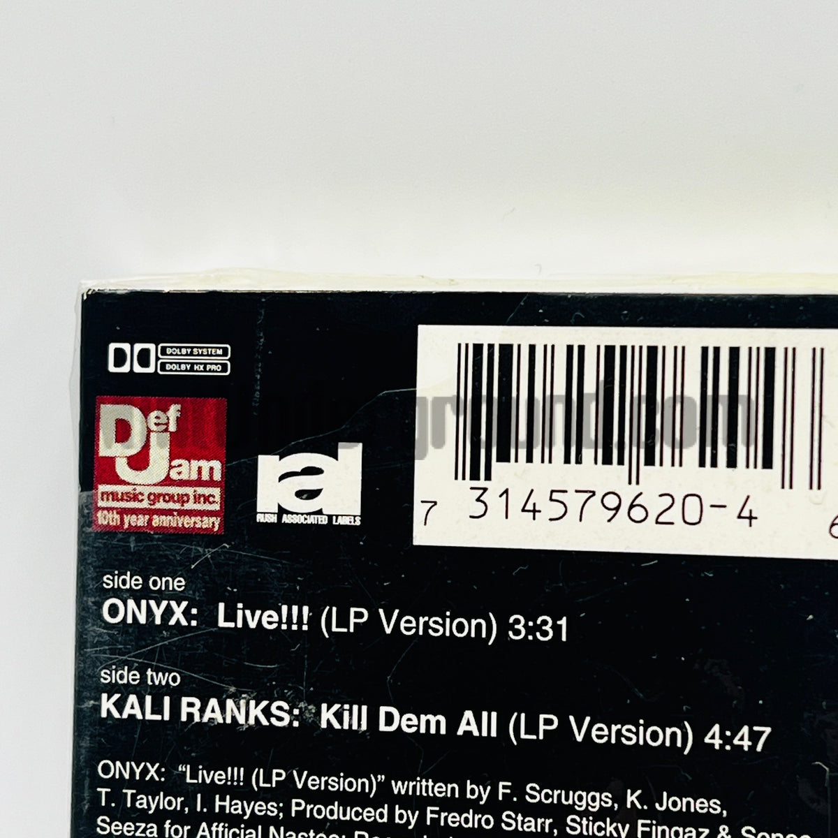 Onyx/Kali Ranks – Live!!!/Kill Dem All Cassette Single, additional photo 1