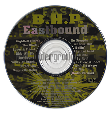 BHP/B.H.P./Black Hole Posse: Eastbound: CD – Mint Underground BHP/B.H.P./Black Hole Posse: Eastbound: CD – Mint Underground