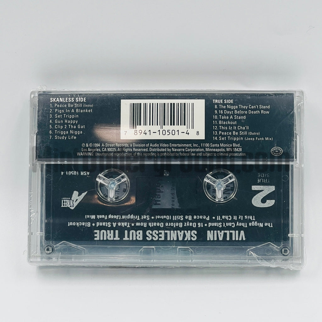 Villain – Skanless But True Cassette, back cover