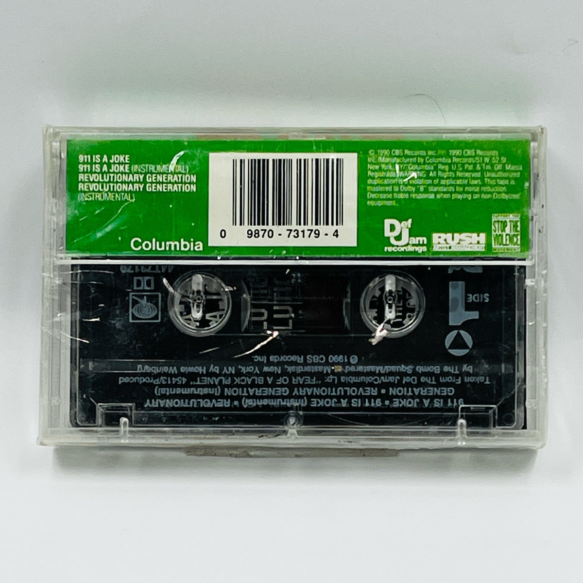 Public Enemy – 911 Is A Joke/Revolutionary Generation Cassette Single, back cover