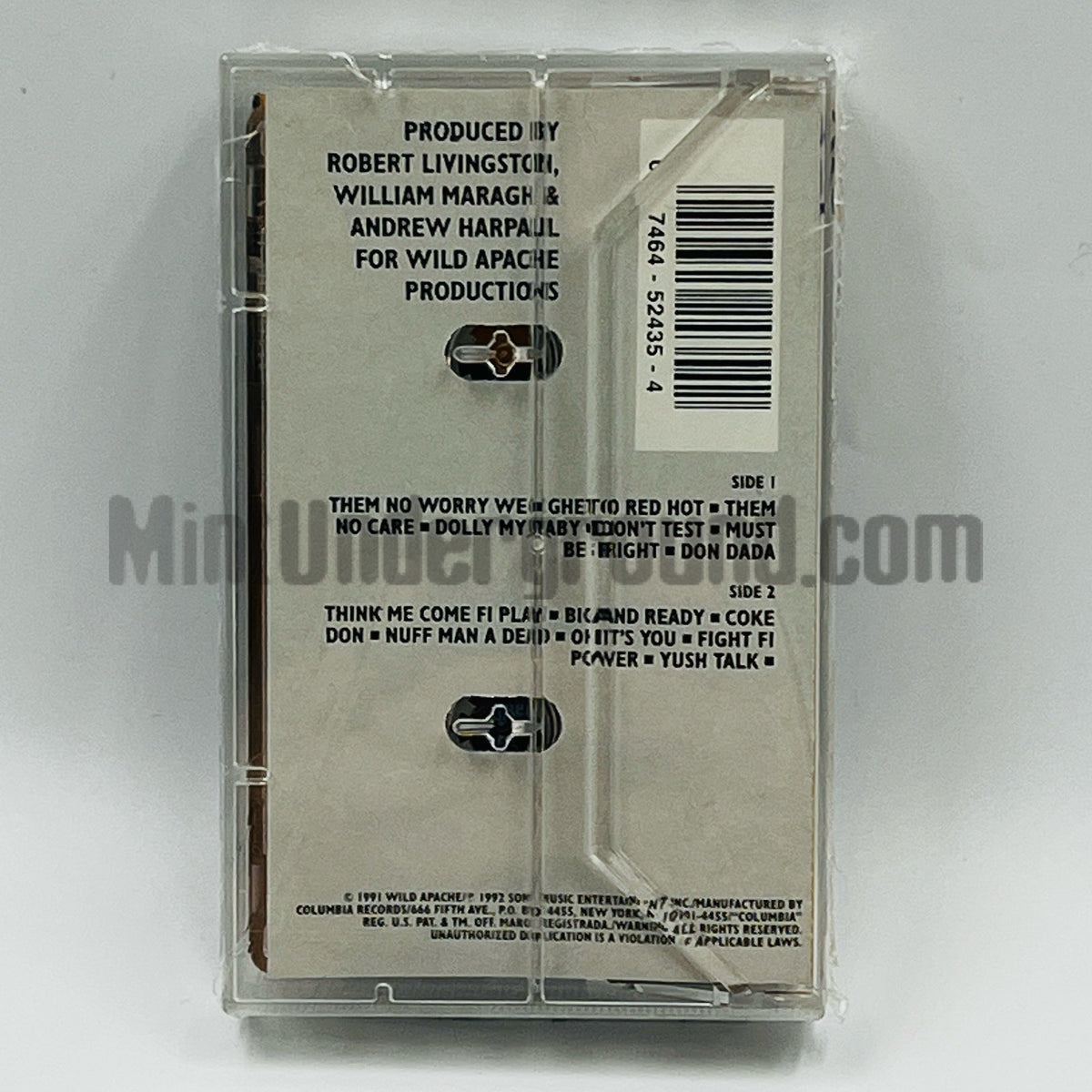 Super Cat – Don Dada Cassette, back cover