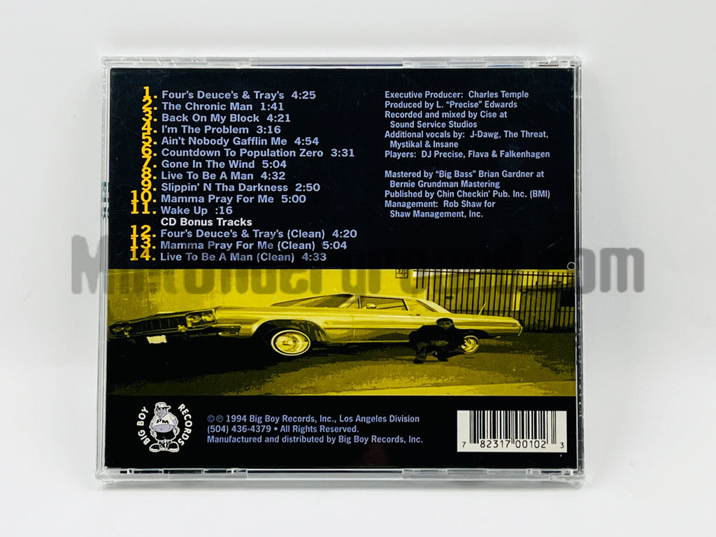G-Slimm – Four's Deuce's & Trays CD, back cover