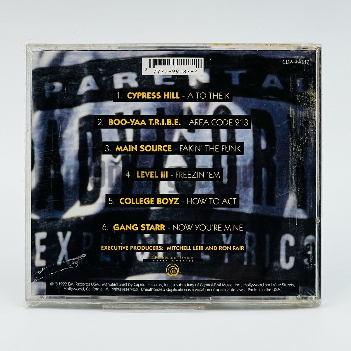Various Artists – White Men Can't Rap: More Music From The Twentieth Century Fox Film White Men Can't Jump CD, back cover