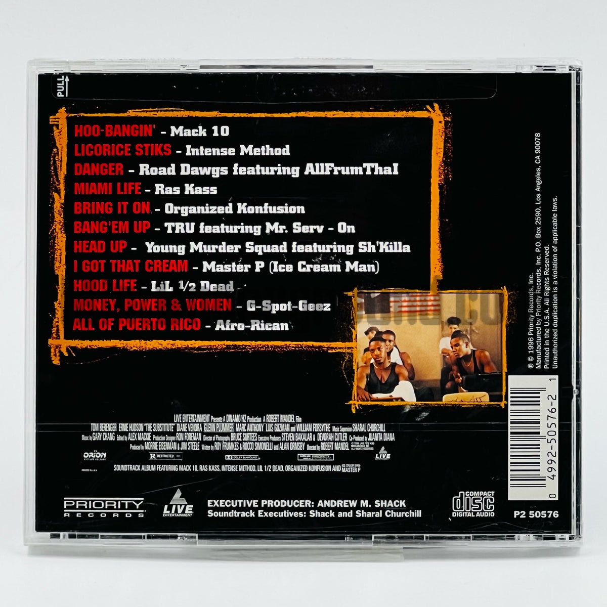 Various Artists – The Substitute: Original Motion Picture Soundtrack CD, back cover