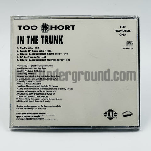 Too Short: In The Trunk: CD Single