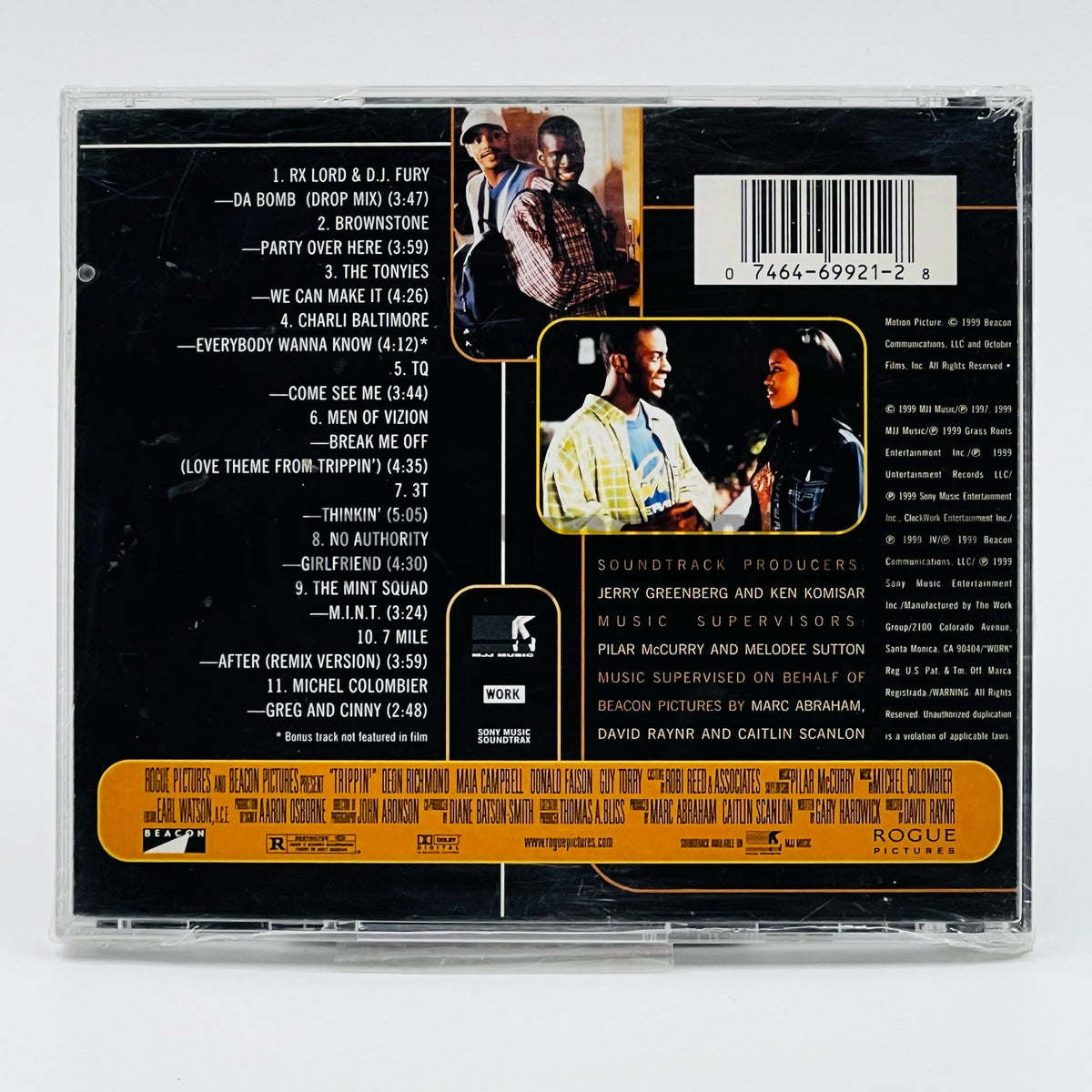 Various Artists – Trippin': Music From The Motion Picture CD, back cover