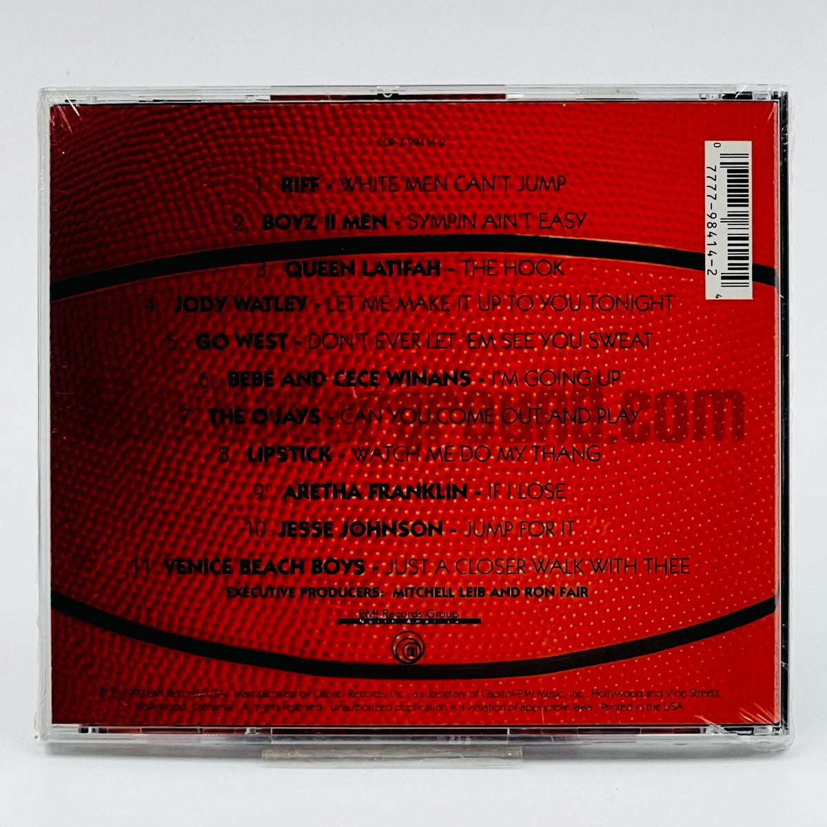 Various Artists – White Men Can't Jump: Original Motion Picture Soundtrack CD, back cover