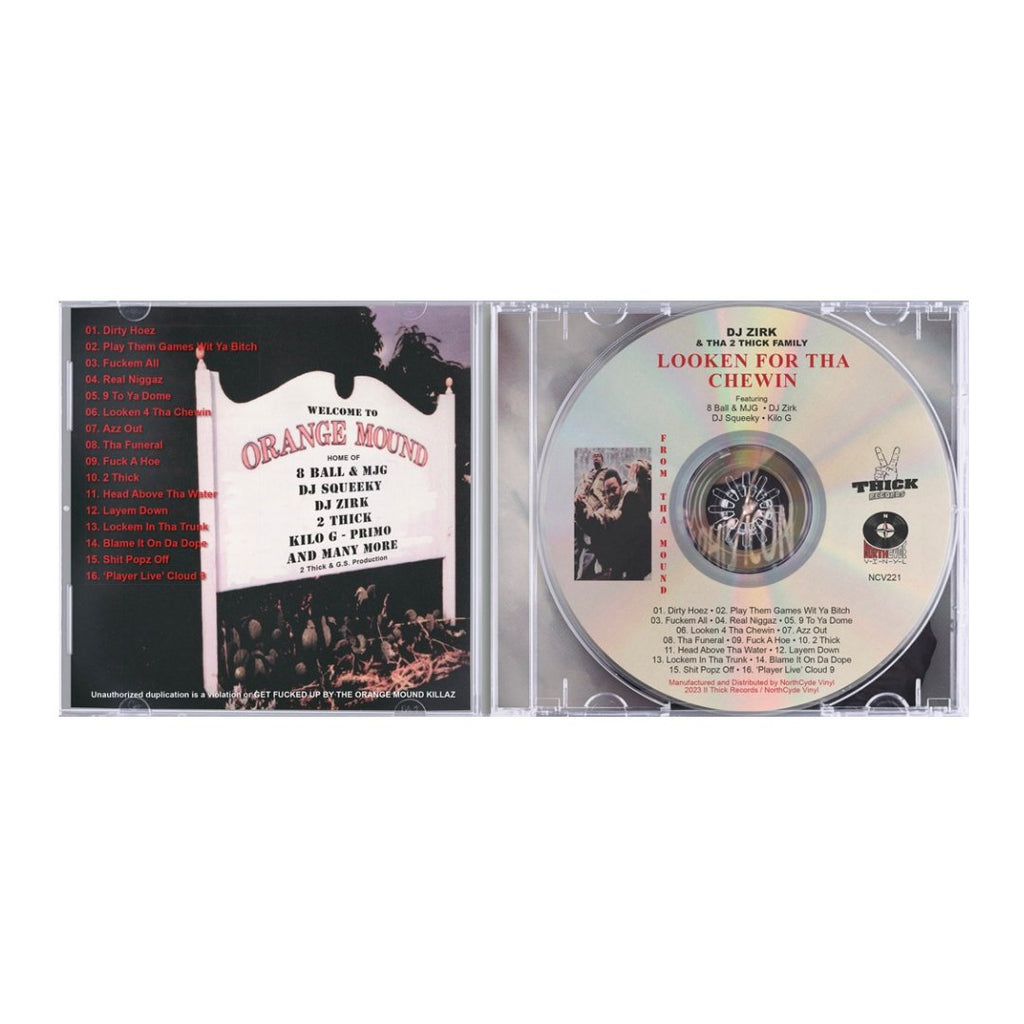 DJ Zirk & Tha 2 Thick Family – Looken For Tha Chewin CD, back cover