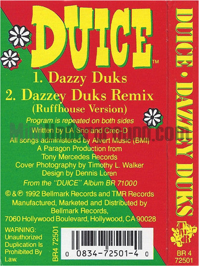 Duice: Dazzey Duks: Cassette Single: 2 Track – Mint Underground