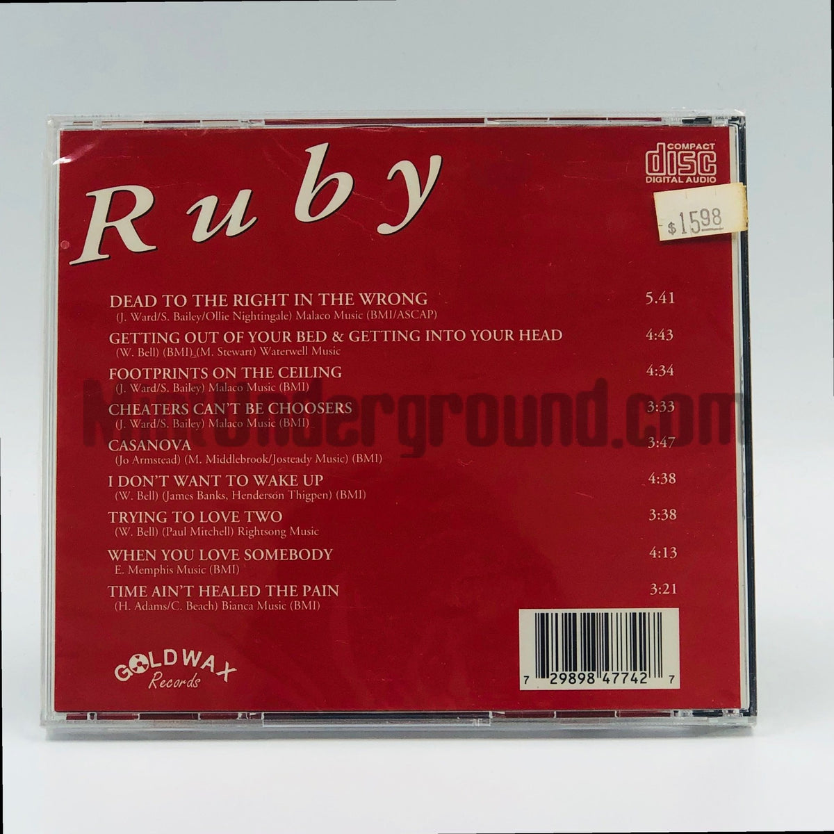 Ruby Andrews – Ruby CD, back cover