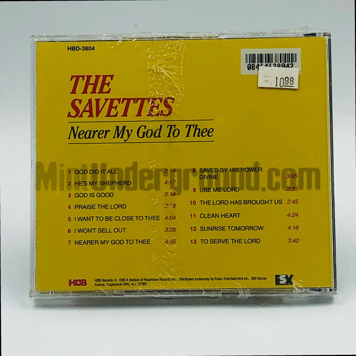The Savettes – Near My God To Thee CD, back cover