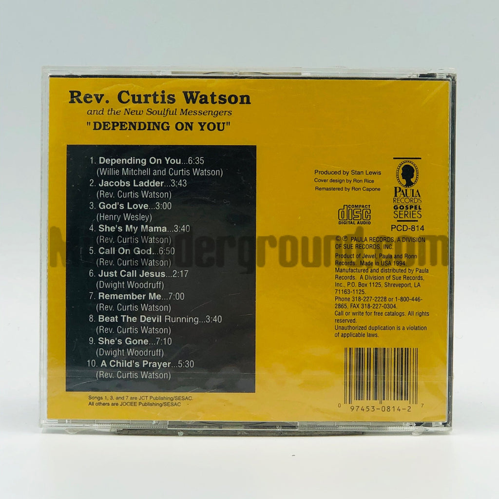 Rev. Curtis Watson and The New Soulful Messengers – Depending On You CD, back cover