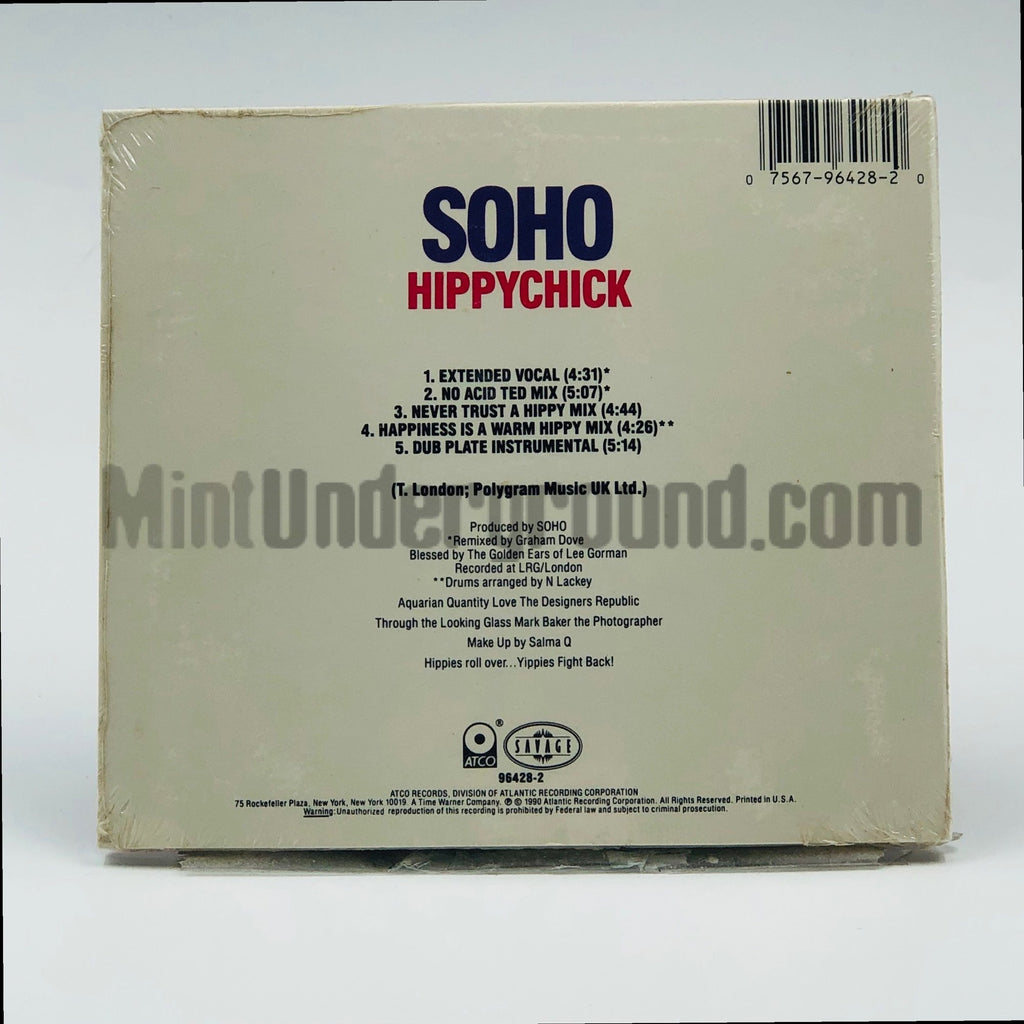 Soho – Hippychick CD Single, back cover
