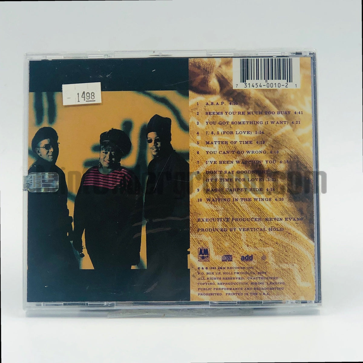 Vertical Hold – A Matter Of Time CD, back cover