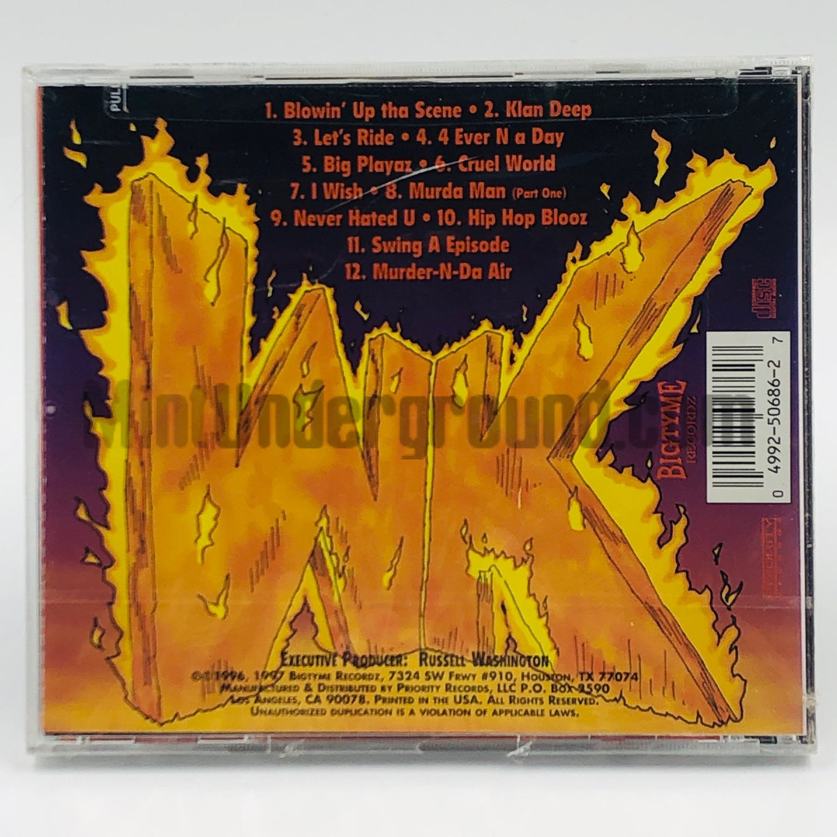 Wreckless Klan – Blowin' Up Tha Scene CD, back cover