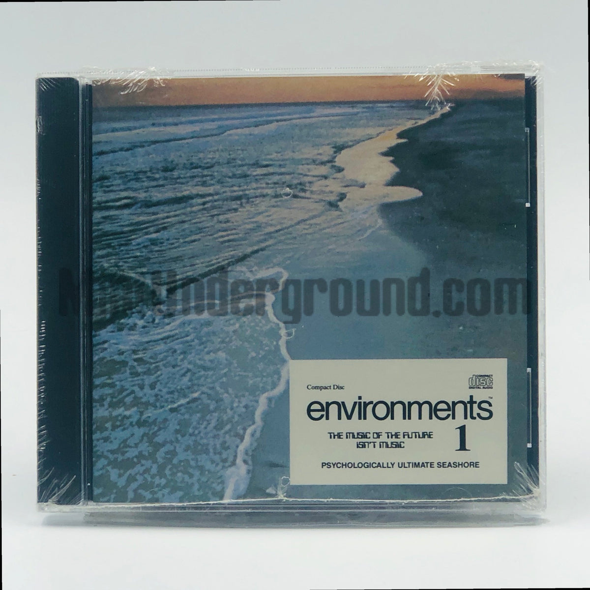 Environments 1 – The Music Of The Future Isn't Music: Psychologically Ultimate Seashore CD, front cover