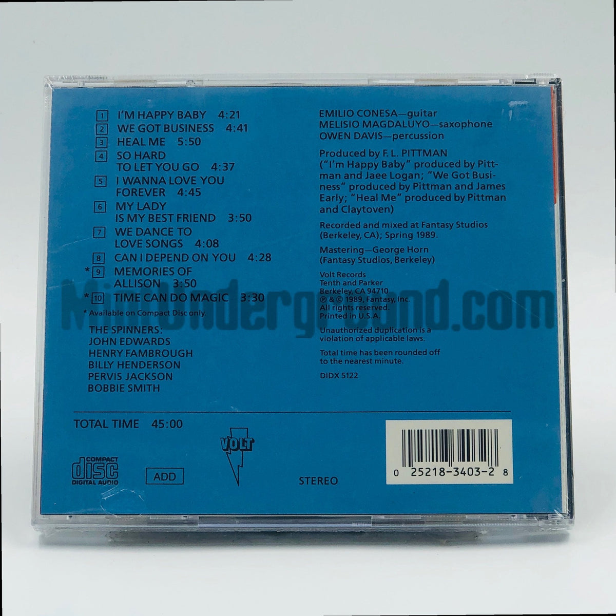 The Spinners – Down To Business CD, back cover