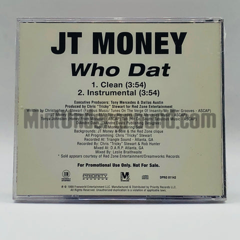 JT Money: Who Dat: CD Single