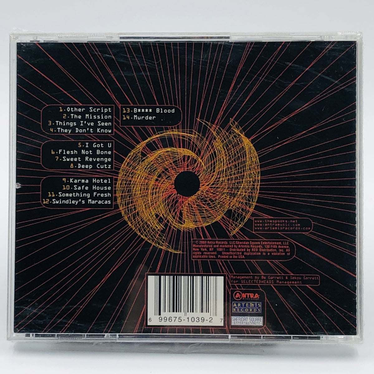 Spooks – S.I.O.S.O.S. Volume One CD, back cover