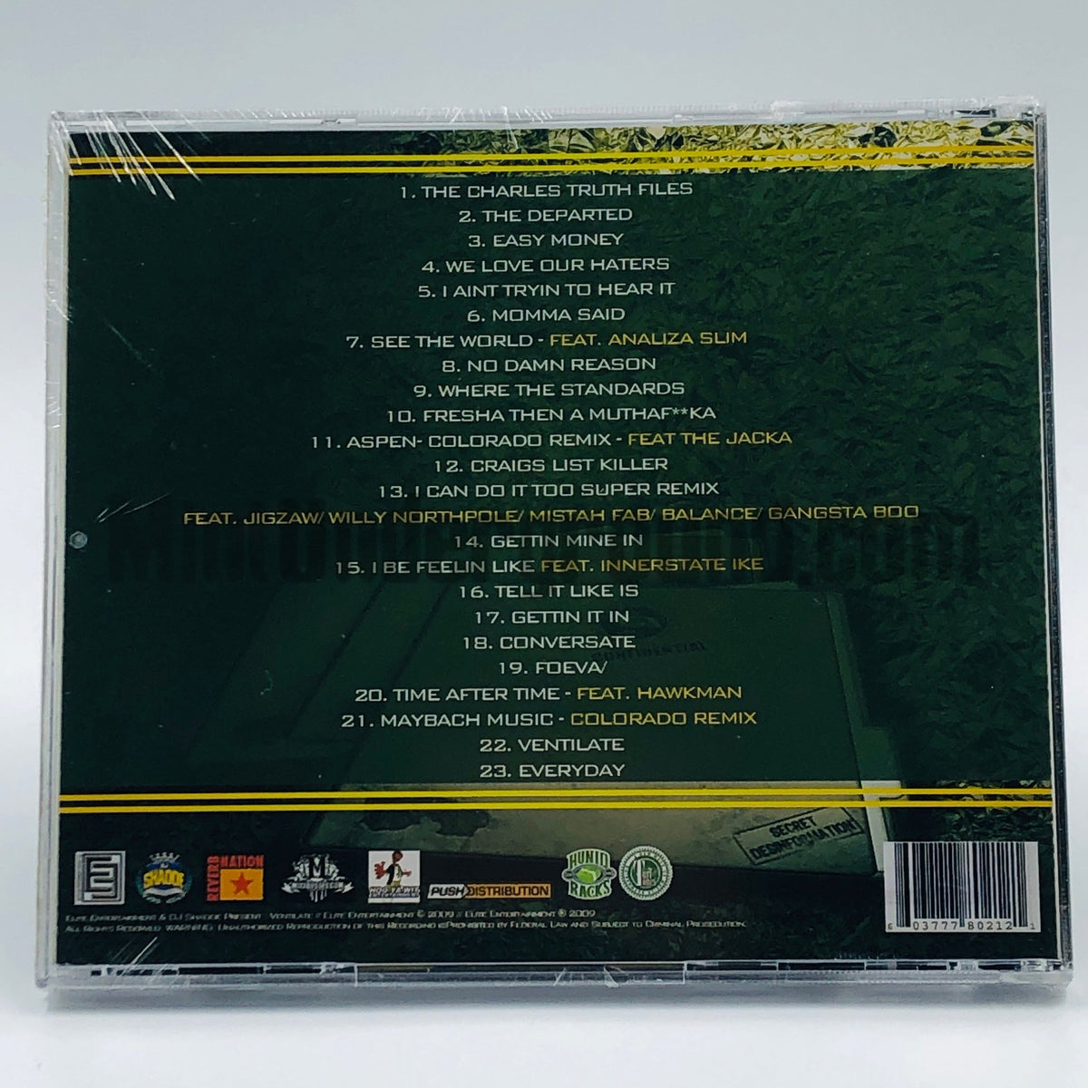 Young Doe is Charles Truth – Ventilate (The Charles Truth Files) CD, back cover