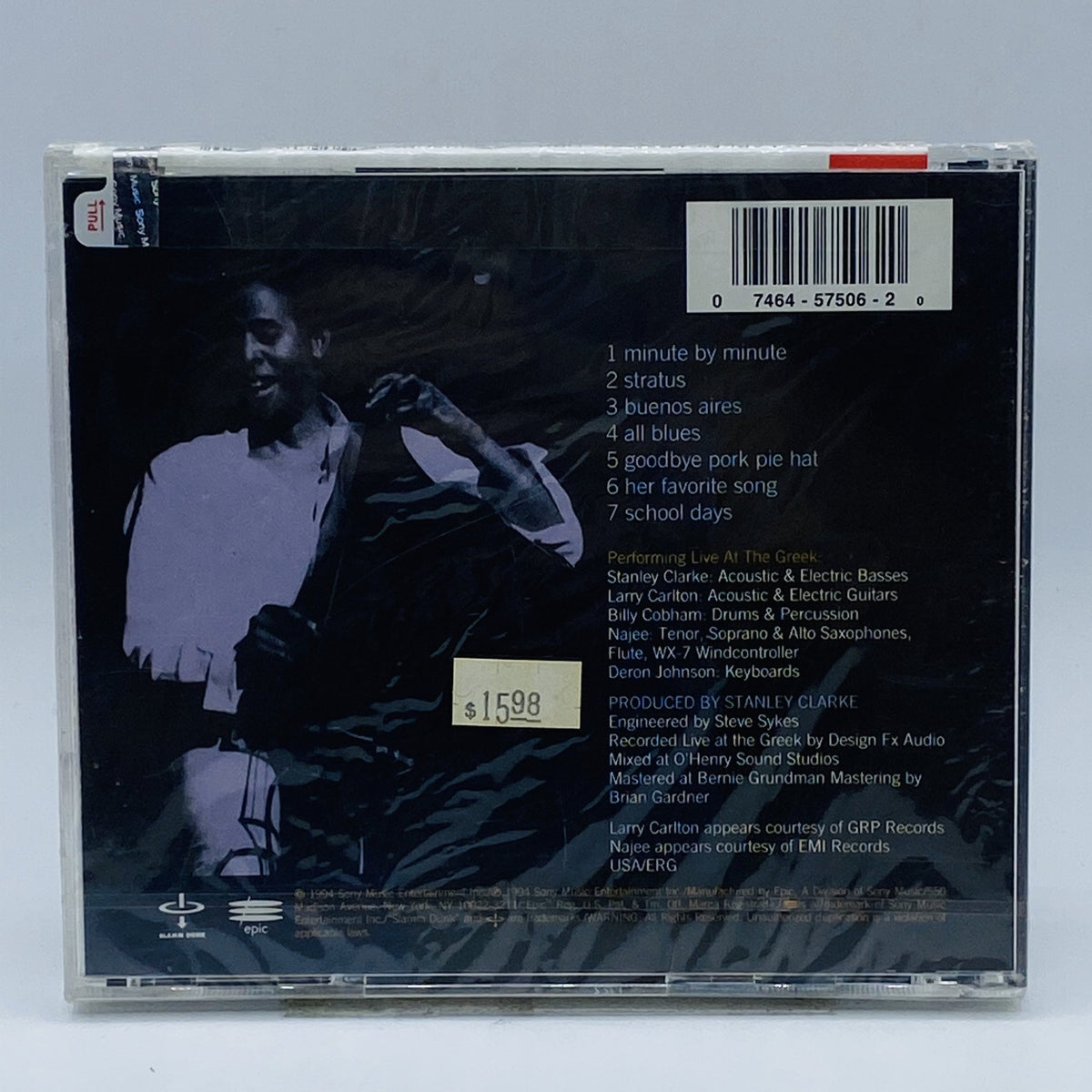 Stanley Clarke And Friends – Live At The Greek CD, back cover